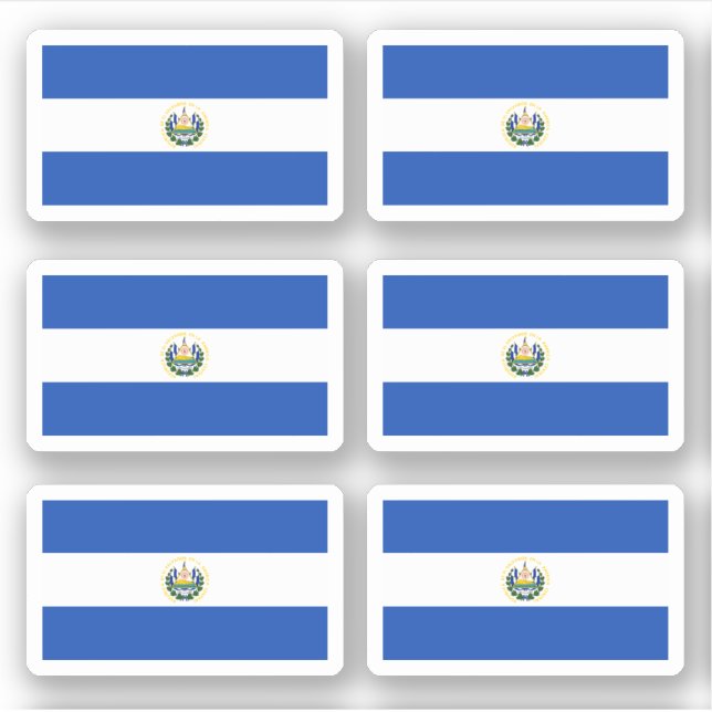 Pegatina Bandera salvadoreña (Anverso)