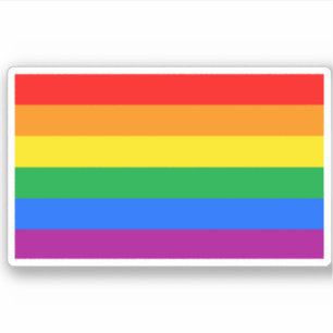 Pegatina Bandera tradicional del orgullo gay