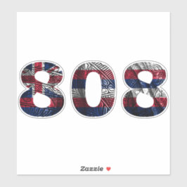 Pegatina Bandera tribal hawaiana 808