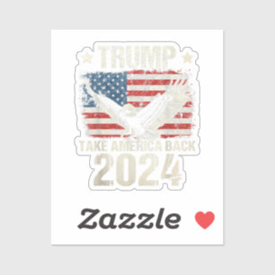 Pegatina bandera Trump 2024 recuperar América hombres mujer