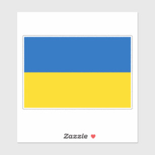 Pegatina Bandera ucraniana. Apoyo a Ucrania.