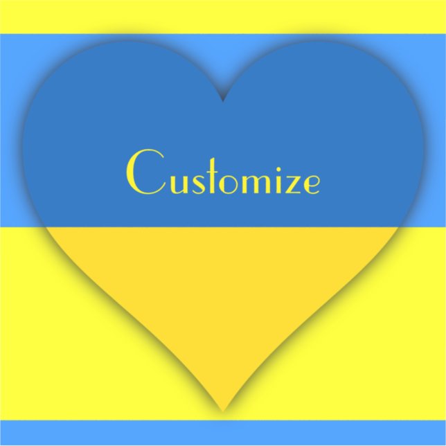 Pegatina Bandera ucraniana azul Thunder_Cove (Anverso)