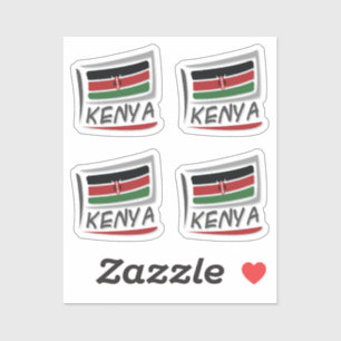 Pegatina Bandera X del Orgullo de Kenia