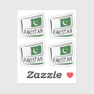 Pegatina Bandera X del Orgullo de Pakistán
