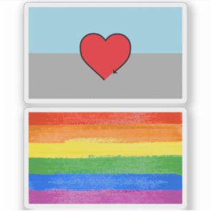 Pegatina Bandera y símbolo de orgullo autosexual