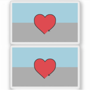 Pegatina Bandera y símbolo de orgullo autosexual