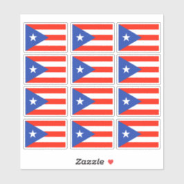 Pegatina Banderas Boricua Bandera Puertorriqueña 6"x6" Pega