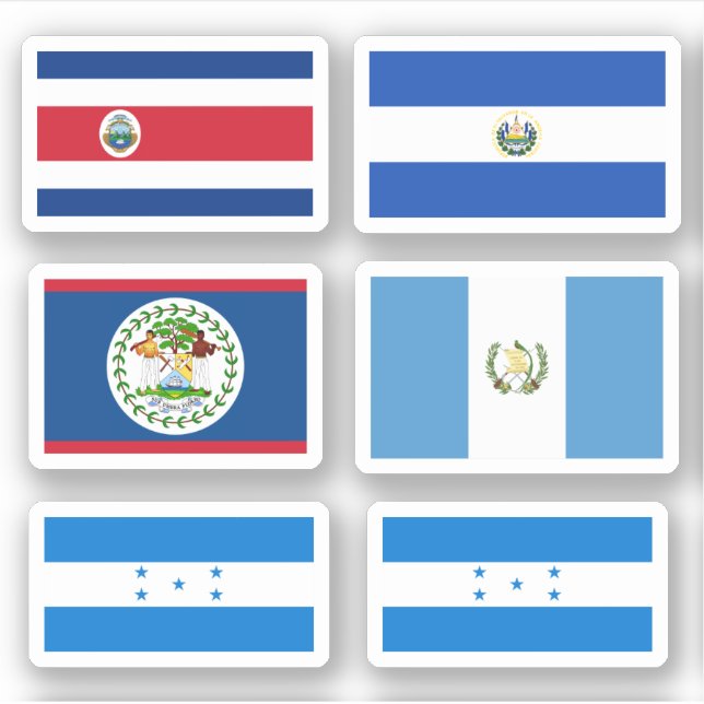 Pegatina Banderas de Centroamérica (Anverso)