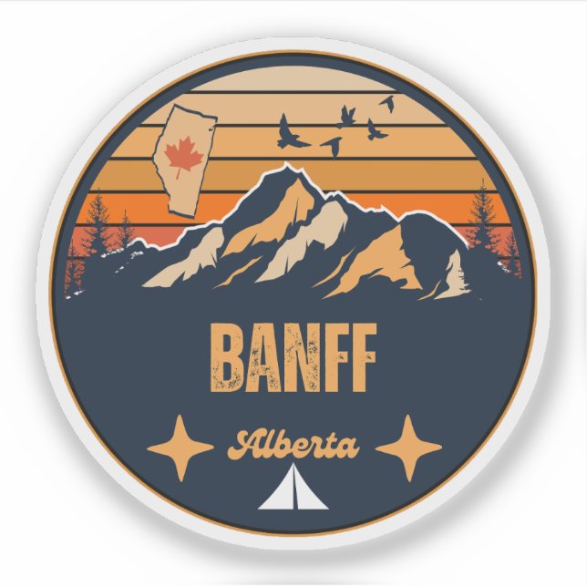 Pegatina Banff, Alberta (Anverso)