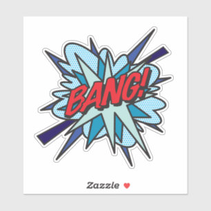 Pegatina BANG Fun Retro Libro Pop Art