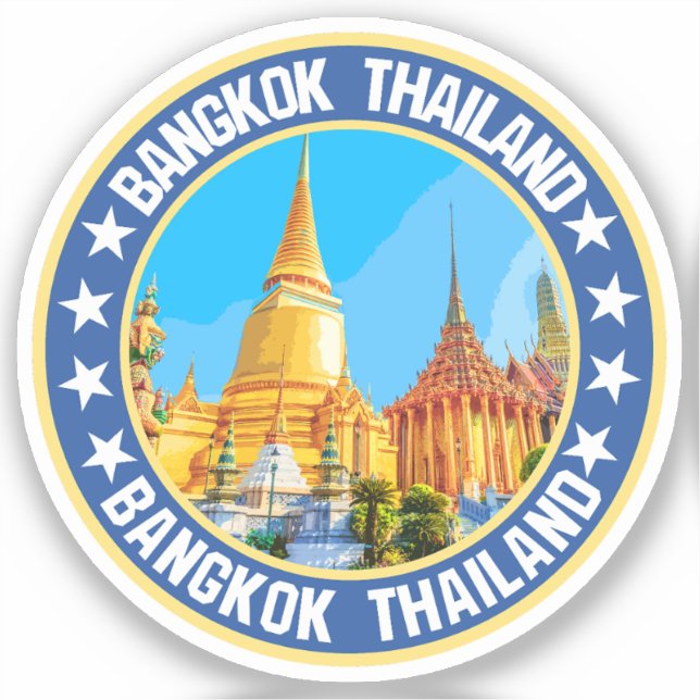 Pegatina Bangkok Tailandia (Anverso)
