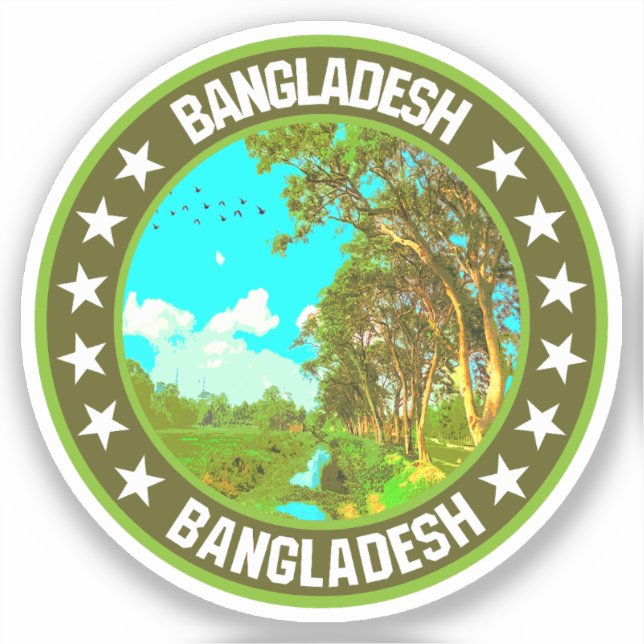 Pegatina Bangladesh (Anverso)