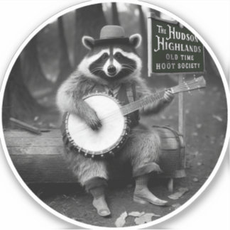Pegatina Banjo Raccoon