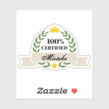 Banner retro de error certificado por personalizab