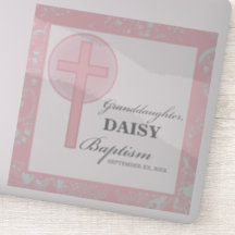 Baptismo Nieta Rosa Lace Personalizada