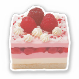 Pegatina Bar de postres con capas de frambuesa
