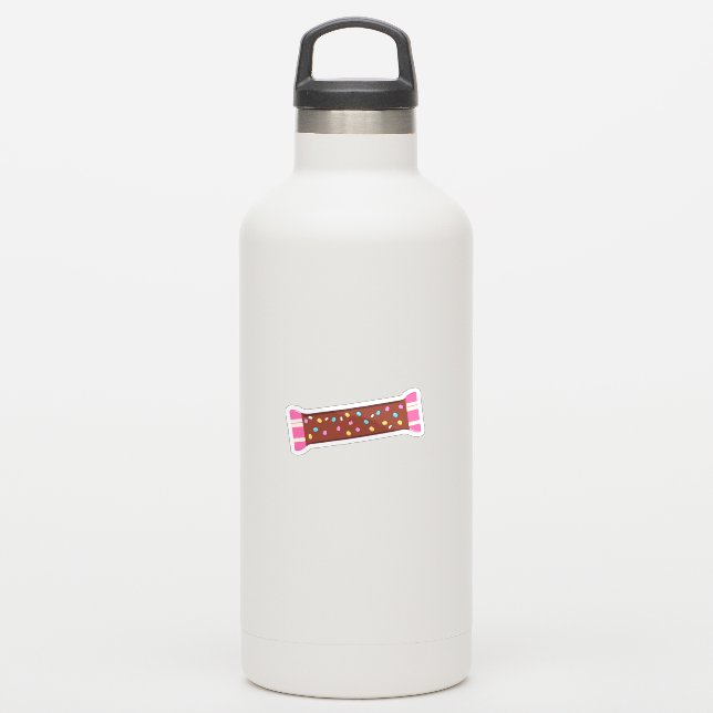 Pegatina Bar de vaina de chocolate (Botella de agua)