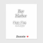 Pegatina Bar Harbour soltería boda de novias<br><div class="desc">Diseño</div>