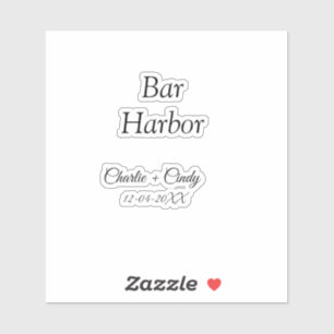 Pegatina Bar Harbour soltería boda de novias