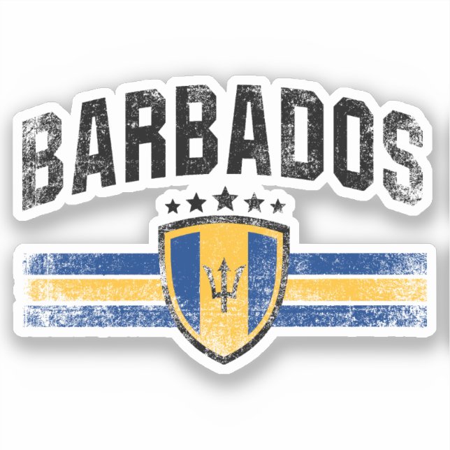 Pegatina Barbados (Anverso)