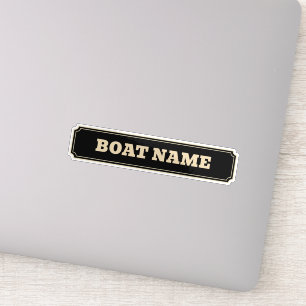 Pegatina Barcaza de canal de barco estrecho Nombre Personal