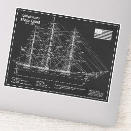 Pegatina Barco Clipper Flying Cloud - Plano del barco PD