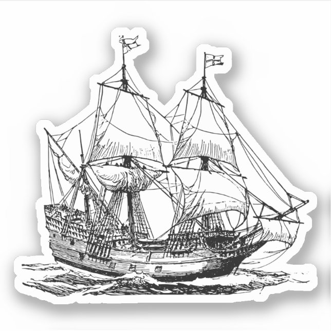 Pegatina Barco de Colón (Anverso)