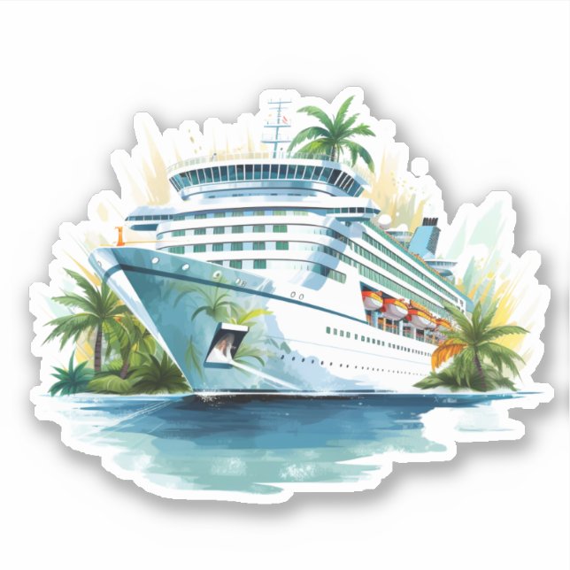 Pegatina Barco de crucero (Anverso)
