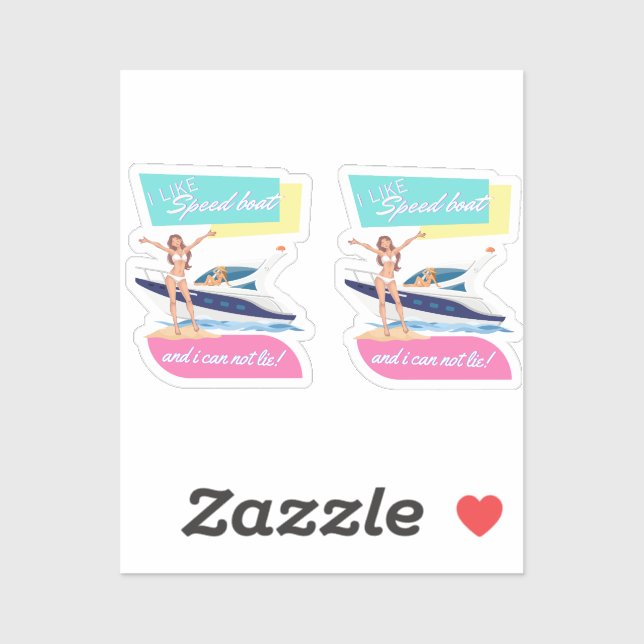 Pegatina barco de velocidad (Hoja)