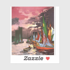 Pegatina Barcos en el Puerto de La Rochelle Arte