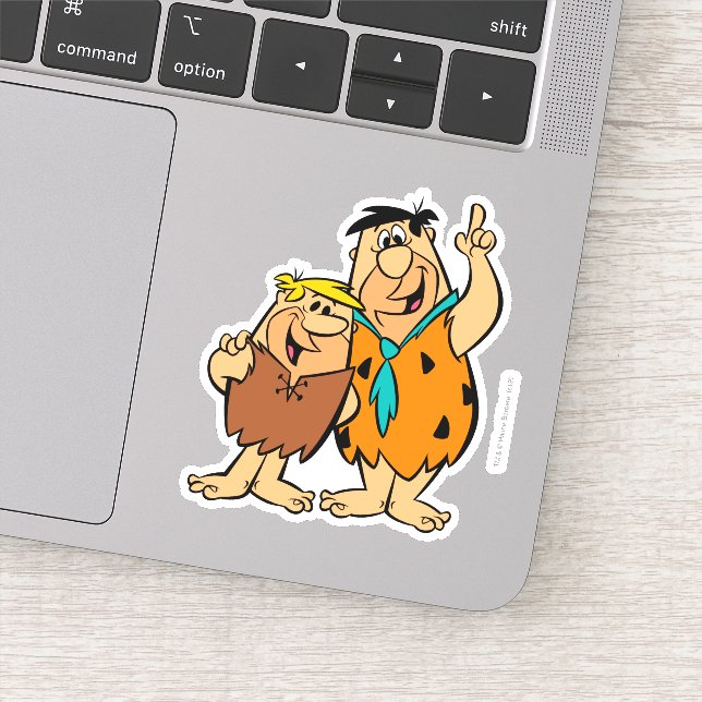 Pegatina Barney Rubble y Fred Flintstone (Detalle)