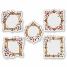 Pegatina Baroque Floral Frame Cutout Sticker Sheet