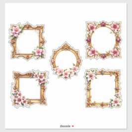 Pegatina Baroque Floral Frame Sticker Sheet