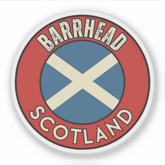 Pegatina Barrhead, Escocia (Anverso)