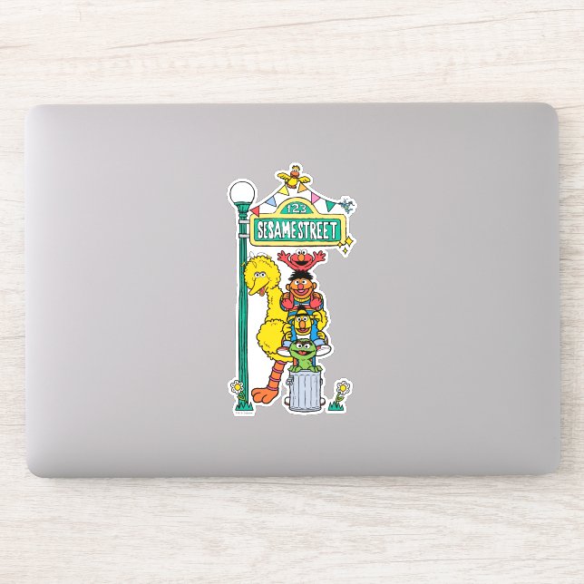 Pegatina Barrio Sésamo | Bajo el Rótulo de Plaza Sésamo (Ordenador)