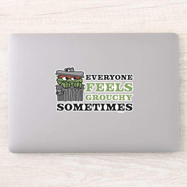 Pegatina Barrio Sésamo | Oscar el grupo se siente crudo (Ordenador)