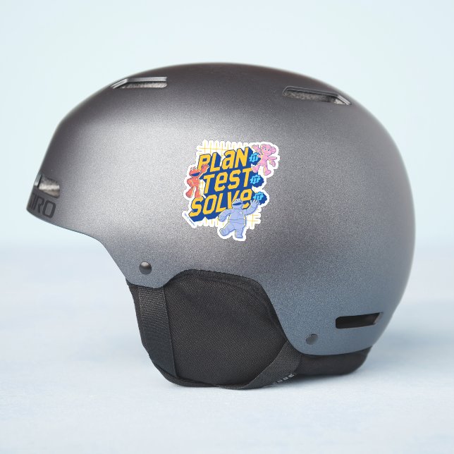 Pegatina Barrio Sésamo | Resolución de prueba del plan de c (Lado del casco)