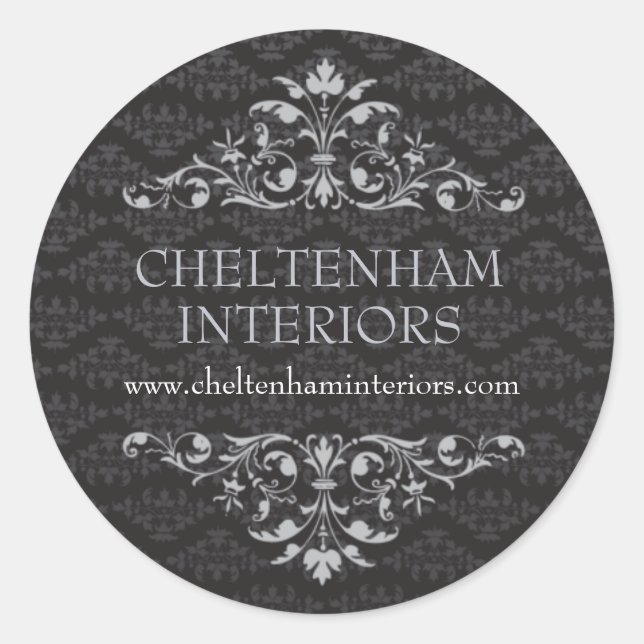 Pegatina barroco de damasco (Anverso)