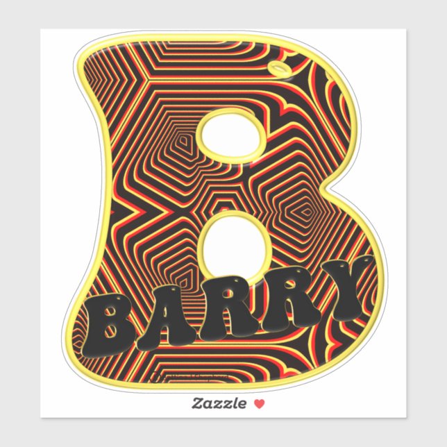 Pegatina Barry Funky Names (Hoja)