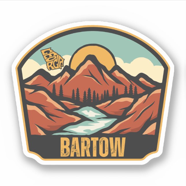 Pegatina Bartow, Georgia (Anverso)