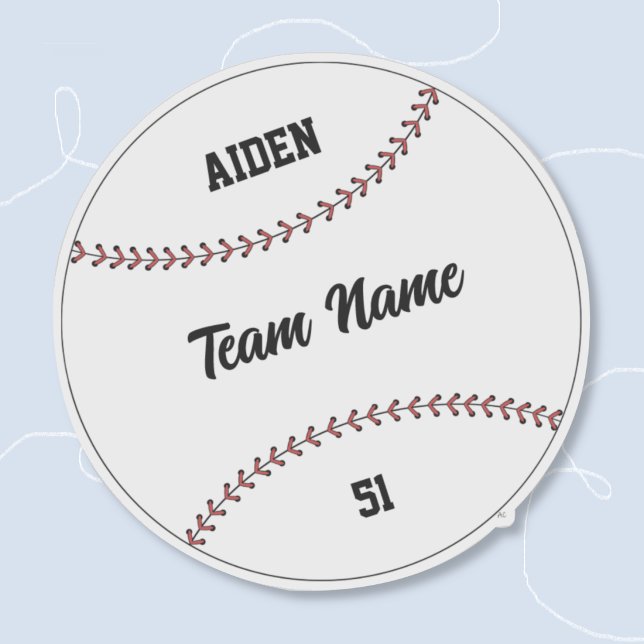 Pegatina Baseball Kid Team Name Number Vinyl Sticker (Personalized kid baseball vinyl sticker)