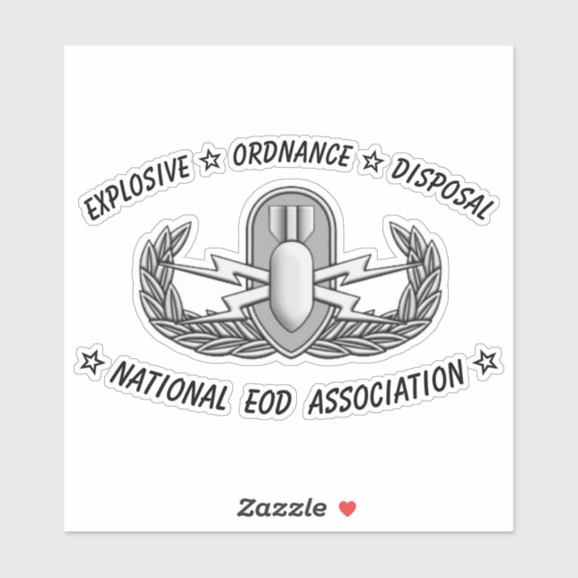 Pegatina Basic EOD Badge Custom-Cut Vinyl Sticker (Hoja)