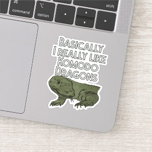 Pegatina Básicamente Me Gusta Realmente Komodo Dragons