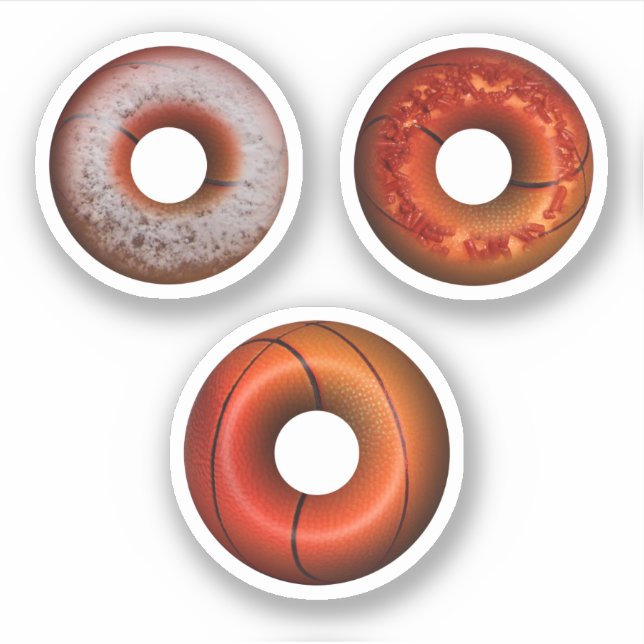 Pegatina Basketball Doughnuts (Anverso)