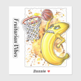Pegatina Básquetbol de flúor Slam Dunk Banana