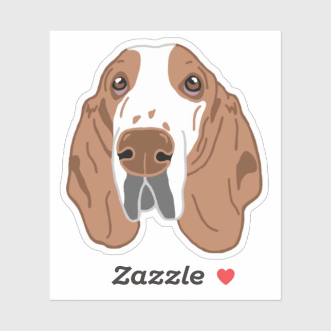 Pegatina Basset Hound Dog Mom Mug (Hoja)