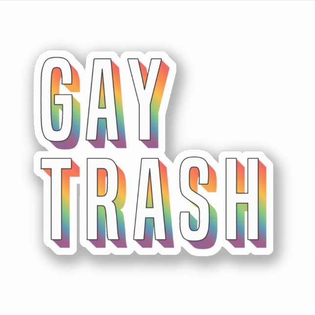Pegatina Basura gay (Anverso)