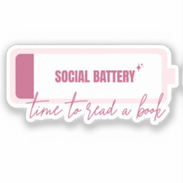 Pegatina Batería social - Tiempo de leer un libro