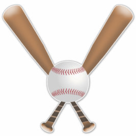 Pegatina Bates de béisbol y bolas