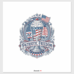 Pegatina Batido Patriótico Americana